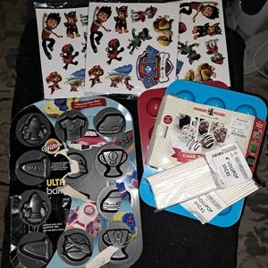 NWT- 2 Cake Pops Cake Pans 24 Pops- Rockets, Cars Cakelets Cookies